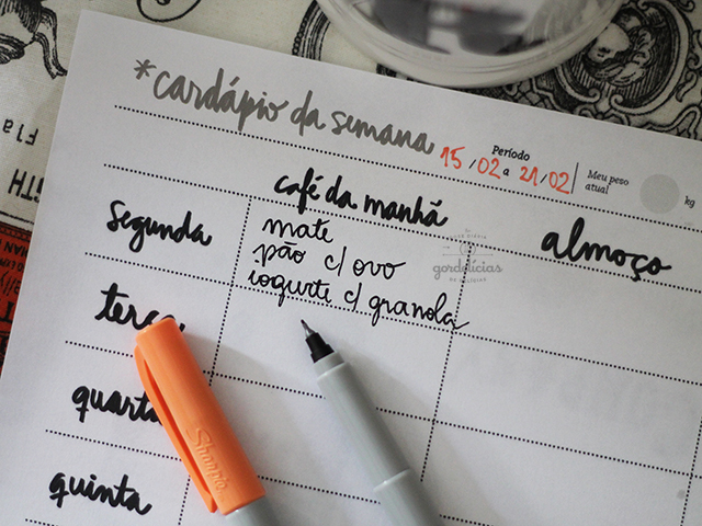 Planner - Cardápio Semanal