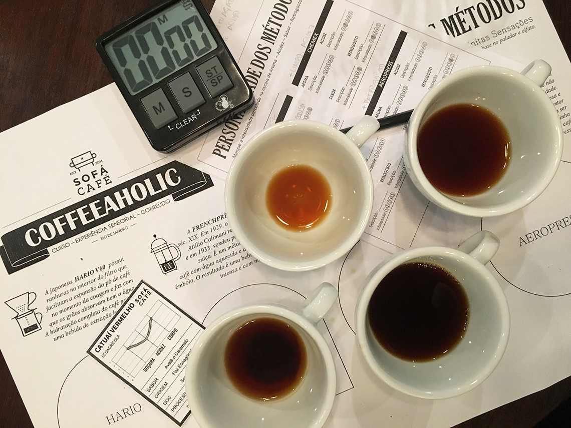 Coffeeaholic: experiência sensorial para os apaixonados por café no Sofá Café RJ. Mais em https://raquelicias.com.br/.